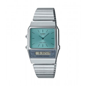 Casio - Montre vintage acier cadran bleu - Ref AQ-800EC-2AEF
