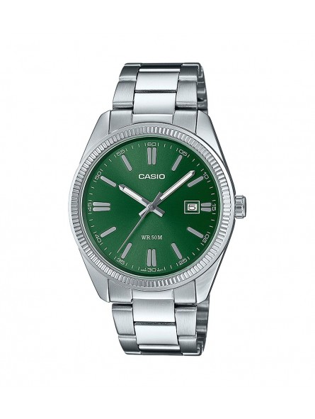 Casio - Montre Homme - Bracelet acier - Cadran vert - Ref MTP-1302PD-3AVEF