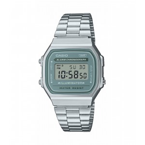 Casio - Montre vintage bracelet acier  - Ref A168WA-3AYES