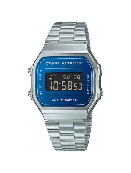 Casio - Montre Homme - Bracelet acier - Affichage digital - Ref A168WEM-2BEF