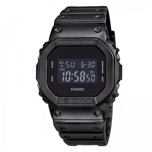 Casio - Montre G-Shock noire bracelet résine noir - Ref DW-5600UBB-1ER