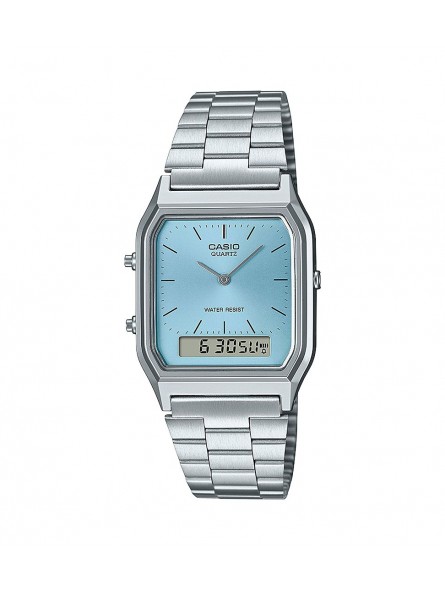 Casio - Montre Mixte - Cadran bleu - Affichage anadigital - Ref AQ-230A-2A1MQYES