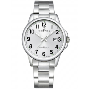 Certus - Montre cadran argenté bracelet acier  - Ref 616466