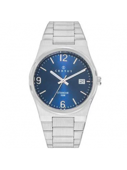 Certus - Montre cadran bleu bracelet acier  - Ref 616522