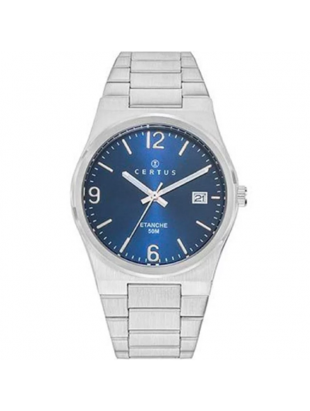 Certus - Montre cadran bleu bracelet acier  - Ref 616522