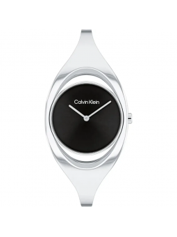 Calvin Klein - Montre Sculptural cadran noir bracelet acier  - Ref 25200392