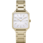Cluse - Montre la Tétragone cadran blanc bracelet acier doré - Ref CL60026S