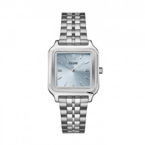 Cluse - Montre Gracieuse cadran bleu bracelet acier doré - Ref CW11904