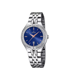 Festina - Montre Mademoiselle cadran bleu bracelet acier  - Ref F16867/5