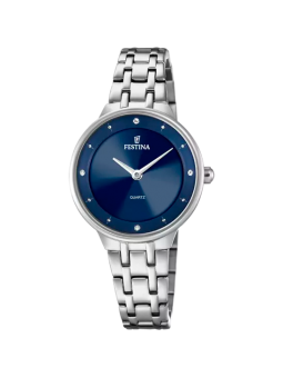 Festina - Montre Mademoiselle cadran bleu bracelet acier  - Ref F20600/3