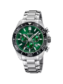 Festina - Montre Swiss Made cadran vert bracelet acier  - Ref F20042/3