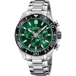 Festina - Montre Swiss Made cadran vert bracelet acier  - Ref F20042/3