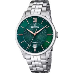Festina - Montre Classics cadran vert bracelet acier  - Ref F20425/7