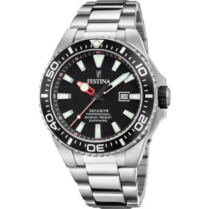 Festina - Montre The Originals Diver cadran noir bracelet acier  - Ref F20663/3