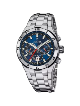 Festina - Montre Chrono Bike cadran bleu bracelet acier  - Ref F20670/1
