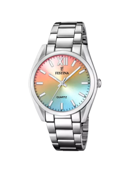 Festina - Montre Boyfriend cadran multicolore bracelet acier  - Ref F20622/H