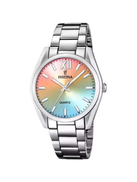 Festina - Montre Femme - Acier argenté - cadran multicolore - Ref F20622/H