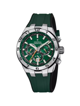 Festina - Montre Chrono Bike verte bracelet silicone vert - Ref F20671/2