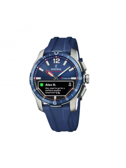 Festina - Montre connected D cadran et bracelet silicone bleu - Ref F23000/1