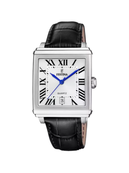 Festina - Montre on the square bracelet cuir noir - Ref F20681/1