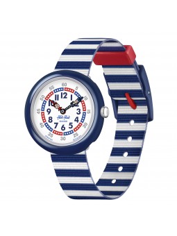 Flik Flak - Montre Little Boat bleue bracelet textile - Ref FBNP193