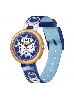 Flik Flak - Montre Astrodreams bleue bracelet textile - Ref FBNP216