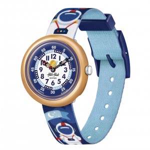 Flik Flak - Montre Astrodreams bleue bracelet textile - Ref FBNP216