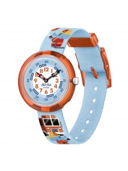 Flik Flak - Montre Firestopper bicolore bracelet textile - Ref FBNP218