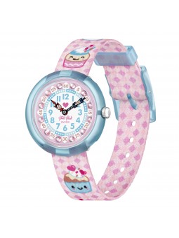 Flik Flak - Montre bake it up rose bracelet textile - Ref FBNP219