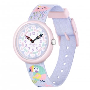 Flik Flak - Montre flying color in pastel bracelet textile - Ref FBNP231