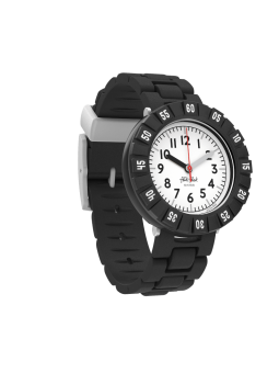 Flik Flak - Montre level black noire bracelet silicone noir - Ref FCSP123