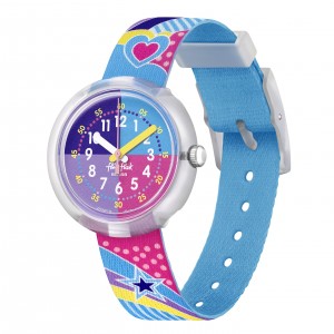 Flik Flak - Montre color party multicolore bracelet textile multicolore - Ref FPNP115