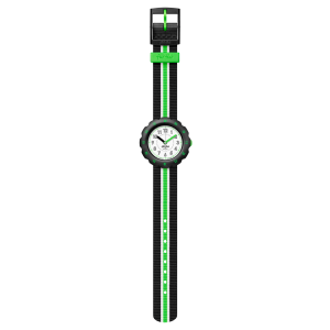 Flik Flak - Montre adrien blanche bracelet textile tricolore - Ref FPSP056