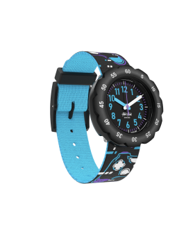 Flik Flak - Montre try again noire bracelet textile noir - Ref FPSP067