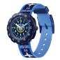 Flik Flak - Montre Takeoff bleue bracelet textile bleu - Ref FPSP068