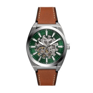 Fossil - Montre Everett cuir marron - Ref ME3261