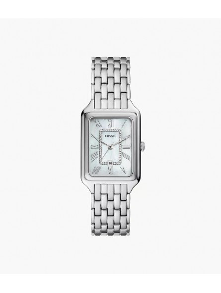 Fossil - Montre Femme - Raquel - bracelet acier argenté - cadran blanc - Ref ES5306