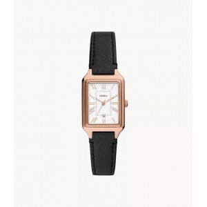 Fossil - Montre Raquel cuir noir - Ref ES5310