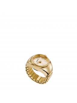 Fossil - Montre bague acier doré deux aiguilles - Ref ES5246