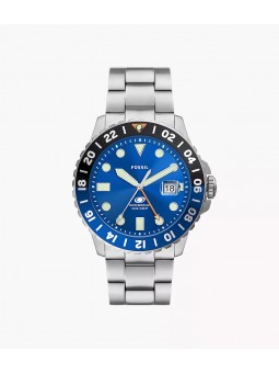 Fossil - Montre GMT cadran bleu - Ref FS5991