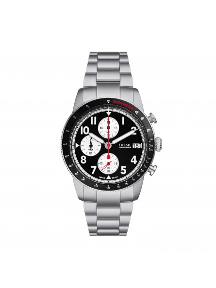 Fossil - Montre Homme - Sport Tourer - Chronographe - bracelet acier - cadran noir - Ref FS6045
