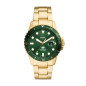 Fossil - Montre Homme - Acier doré - cadran vert - Ref FS6030