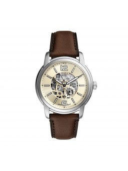 Fossil - Montre Heritage cuir marron automatique  - Ref ME3264