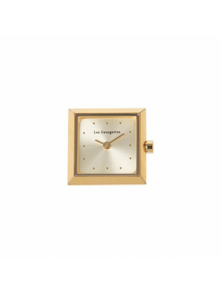 Les Georgettes - Montre Couture Absolue carrée acier doré - Ref 703405432I2000