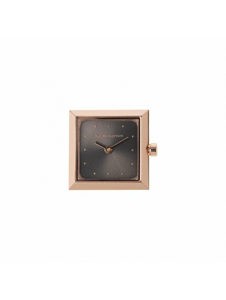 Les Georgettes - Montre Couture Absolue carrée acier rose gold - Ref 703405437I1000