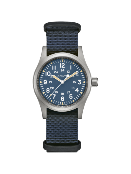 Hamilton - Montre Khaki Field Mechanical bleu - Ref H69439940