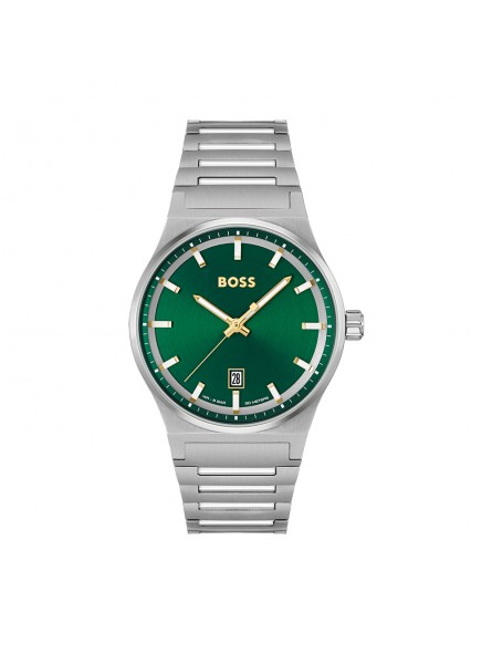 Hugo Boss - Montre Collection Sport Lux Candor Acier Argenté cadran vert - Ref 1514079