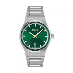 Hugo Boss - Montre Collection Sport Lux Candor Acier Argenté cadran vert - Ref 1514079
