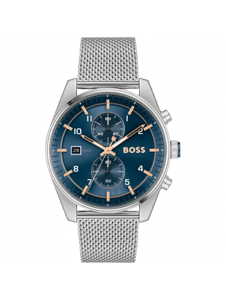 Hugo Boss - Montre Quartz Skytraveller Bleu  - Ref 1514149
