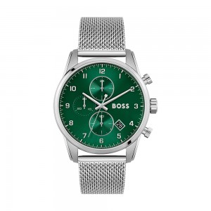 Hugo Boss - Montre Sport Lux Skymaster Acier Argenté - Ref 1513938